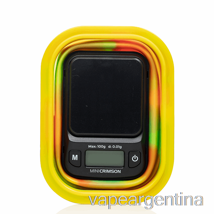 Báscula Digital Truweigh Mini Carmesí Con Cuenco Plegable Rasta Bowl Vape Descartable